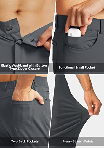 G Gradual Men's Stretch Golf Pants with 6 Pockets Slim Fit Dress Pants for Men Travel Casual Work
