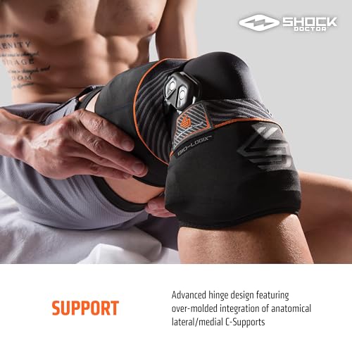 Shock Doctor Bionic Knee Brace with Compression Sleeve. BIO-LOGIX Hinged Lateral Support for Instabilities, Ligament, ACL,...