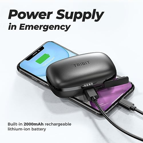 Tribit Wireless Earbuds, 110H Playtime Bluetooth 5.3 IPX8 Waterproof Touch Control True Wireless Bluetooth Earbuds with Mi...