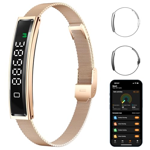LICNPHLL Smart Bracelet,Activity&Fitness Trackers,Touch Screen/Sleep Tracker/Heart Rate/Blood Oxygen,5ATM Waterproof,Multi...