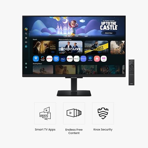 Samsung 27-Inch M5 (M50F) Series FHD Smart Monitor with Streaming TV, Speakers, HDR10, Gaming Hub, Multiple Ports, Workout...