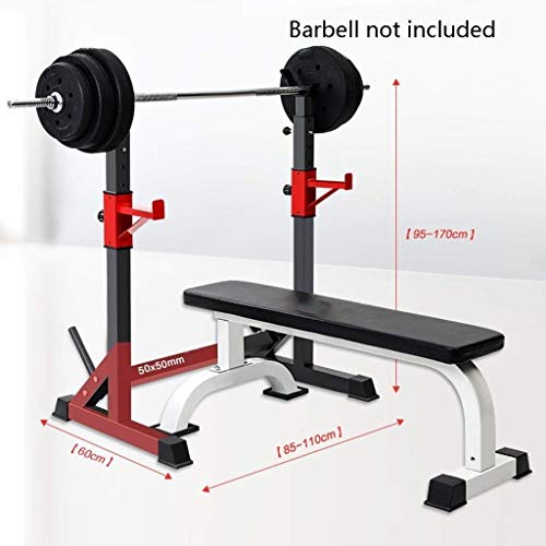 OTQEFTN Adjustable Weight Bench Training Fitness Gym Bench Weight Table Squat Rack Men's Gantry Adult Dumbbell Stool Bench...