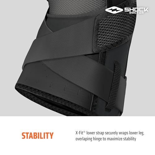 Shock Doctor Knee Brace Support, Compression Sleeve w/side Stabilizers, Patellar Support, Meniscus Injuries, Ligament Spra...