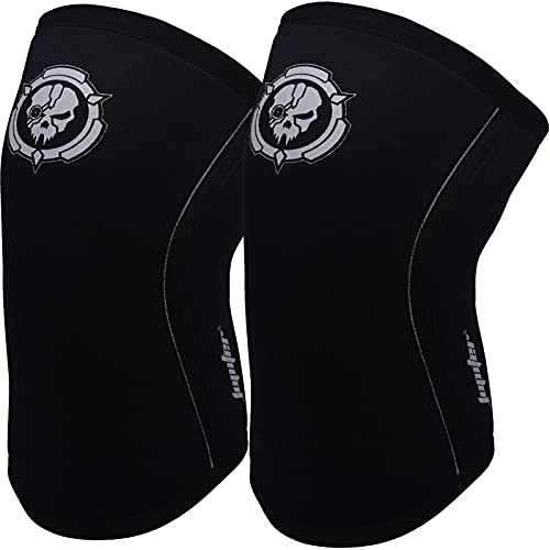 Jupiter Knee Sleeves (1 Pair), 7mm Compression Knee Braces for Squats,Weightlifting,Powerlifting,Cross Training for Men & ...