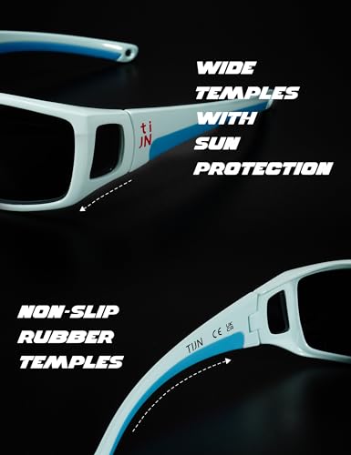 TIJN Polarized Wraparound Sunglasses for Men & Women-UV400 TR90 with Floating Strap for Skiing Snowboarding Winter Outdoors