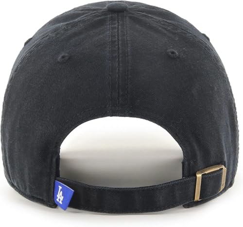 47 Brand MLB Black White Primary Logo Clean Up Adjustable Baseball Cap Hat, Adult One Size Fits All