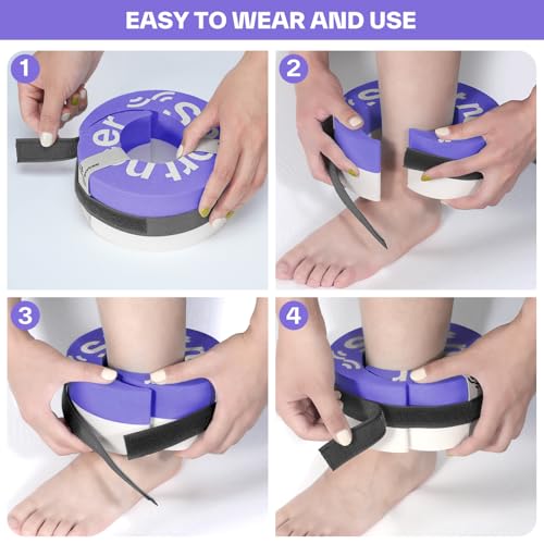 Foam Aquatic Cuffs Exercise Equipment: Sportneer Water Aerobics Float Ring with Adjustable Webbing Pool Exercise Workout S...