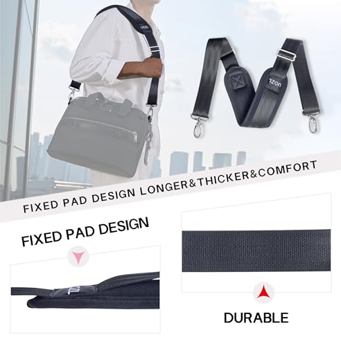 UOZL 59 Inch Shoulder Straps, Soft with Ultra-Thick Fixed Shoulder Pad, Two Way Independently Adjustable Buckle Replacemen...