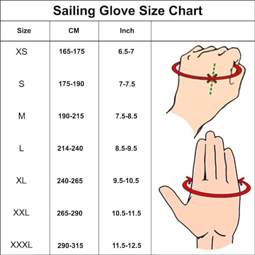 MRX Sailing Gloves for Men & Women 3/4 Finger Grip Great for Sailing, Yachting, Paddling, Kayaking, Fishing, Dinghying Wat...
