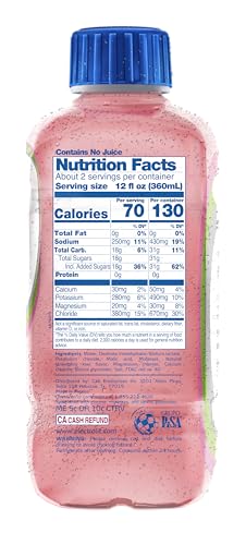 Electrolit, Electrolyte Beverage, Strawberry-Kiwi, 21 Fl Oz bottle (Pack of 12)
