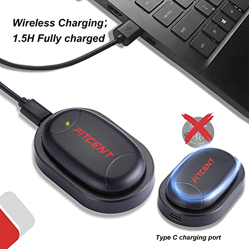 FITCENT Rechargeable Heart Rate Monitor Chest Strap 5.3 kHz/Bluetooth 5.0/ANT+, Heart Rate Sensor for Peloton Strava Zwift...