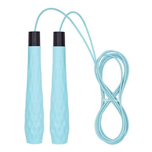 FEELCAT Jump Rope with Ball Bearings, 3mm Steel Speed Rope for Double Unders, Tangle-Free 9.2 Ft Adjustable Lightweight Sk...
