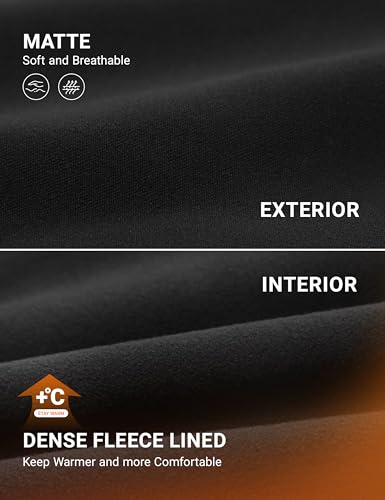 CRZ YOGA Matte Thermal Fleece Lined Leggings 28'' - Casual Lounge Workout Womens Yoga Full Length Pants Winter Warm
