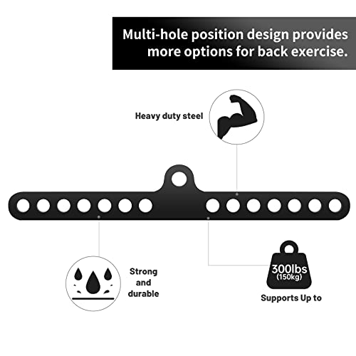 RIMLUFE Double to Single Adaptor Plate LAT T Bar Row Pull Up Down Accessories Tricep Rope Cable Crossover Machine Attachme...