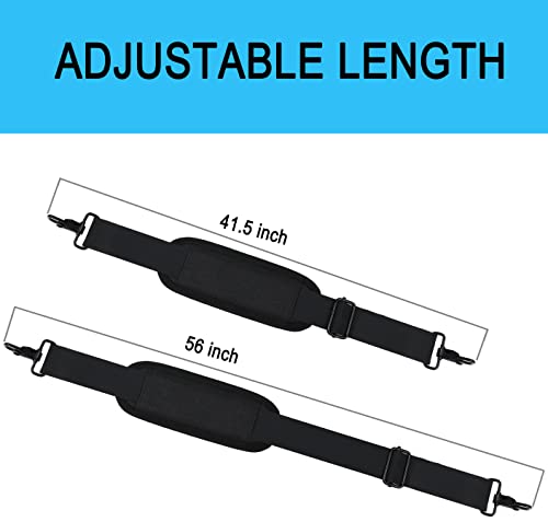 Askuko Shoulder Strap 56 Inch, Universal Adjustable Shoulder Belt Replacement Laptop Bag Shoulder Strap with Metal Hooks f...