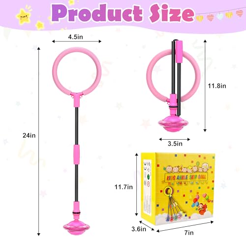 VOOPARK Skip Ball for Kids - Ankle Jump Rope Ball with LED Display, Counter, Time/Distance/Calorie Tracker, Colorful Flash...