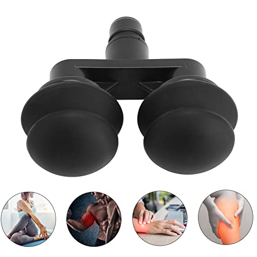 Muscle Massage Gun Head, 18mm Double Gas Cushion Fascia Massager Head with Soft Silicone Muscle Relaxant Accessories Gas C...