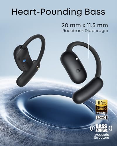 soundcore AeroFit 2 by Anker, Open-Ear Headphones, Real-Time Translation Earbuds, 4 Adjustable Positions for Every Ear Siz...