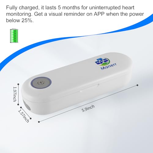 Monerr Portable ECG Monitor | Record and Store One-Lead ECG Signals | Monitor and Display Heart Rate for Home Health Care ...