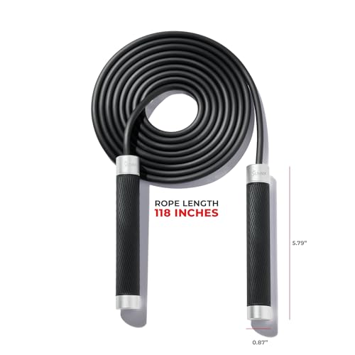 Sunny Health & Fitness Exercise Jump Rope for Fitness, Lightweight & Portable Skipping Rope with Durable Handles & Adjusta...