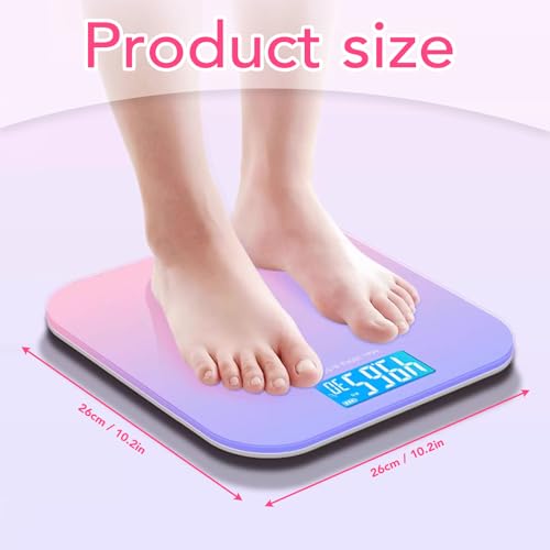 Weight Scales Bathroom, Smart Scale for Body Weight Accurate Measurement, Tempered Glass Digital Bathroom Scale, Weight Sc...