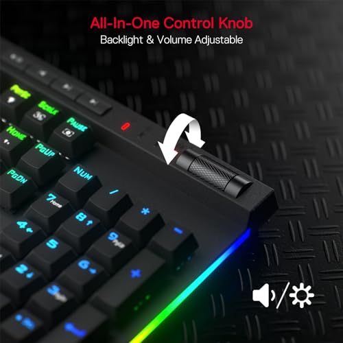Redragon K580 PRO Wireless RGB Gaming Keyboard, 3-Modes 104 Keys Mechanical Keyboard w/Hot-Swap Socket, Dedicated Media Co...