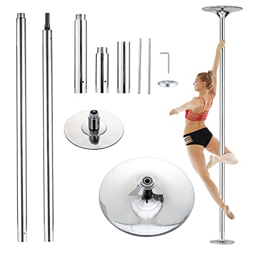 UMEKEN Spinning Static Dance Pole Portable Removable Adjustable 45mm Dancing Pole for Home Exercise Club Party Pub, Dancer...