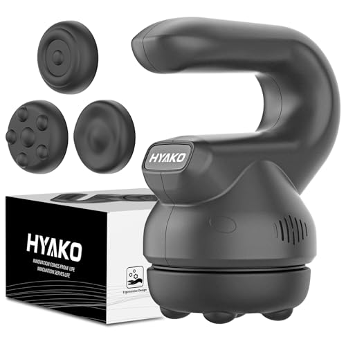 HYAKO Handheld Professional Mini Orbital Buffer Relief Massager, Adjustable Multi-Speed Vibration Deep Tissue Body Chiropr...