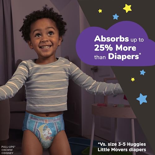 Pull-Ups Boys' Night Time Potty Training Pants, Size 3T-4T Overnight Training Underwear (32-40 lbs), 108 Ct