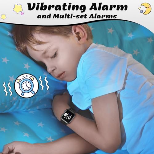 L LAVAREDO Kids Digital Watches for Boys Girls,Waterproof Sport Watch with Pedometer Stopwatch Vibration Alarm for Ages 5-...
