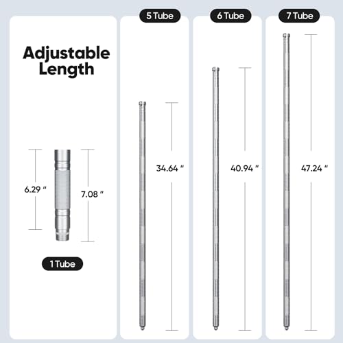 15-in-1 Tactical Walking Stick with Spear & Knife & Flashlight & Thermal Gloves & Anti-Slip Tape, Multitool Survival Hikin...