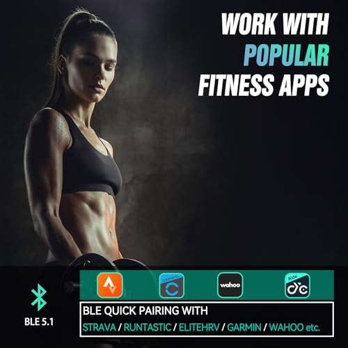 CYCPLUS Heart Rate Monitor Armband,Bluetooth 5.1 ANT+ HR Monitor with HR Zone LED Indicator, IP67 Waterproof, Use for Runn...