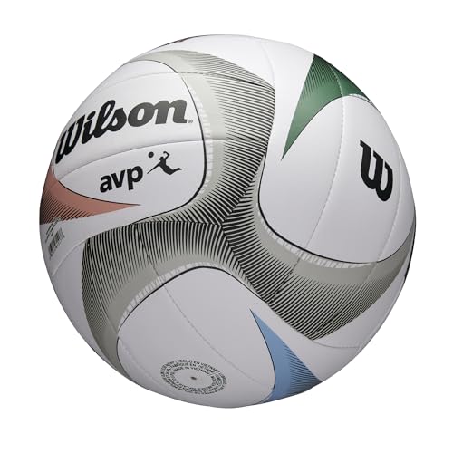 Wilson AVP PXL Volleyball - Official Size, White/Blue/Green