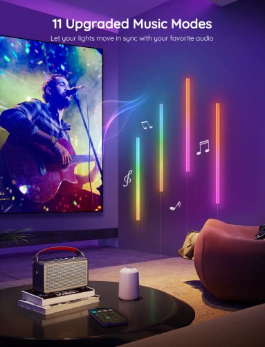 Govee Glide Wall Lights, RGBIC LED Light, Smart Gaming Light Works with Alexa and Google Assistant, RGB Lights Bar, LED Wa...