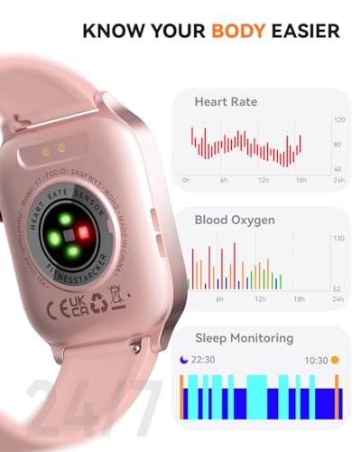 Smart Watches for Women Men, Fitness Tracker Watch with 110 Sports Modes, Step Counter/Sleep Monitor/Pedometer, IP68 Water...