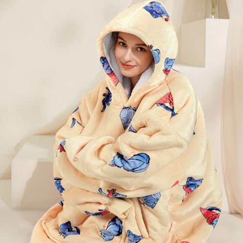 Narecte Cozy Oversized Blanket Hoodie Wearable Blanket Adults Soft Hooded Blanket Hoodie Birthday Gifts for Women Christmas