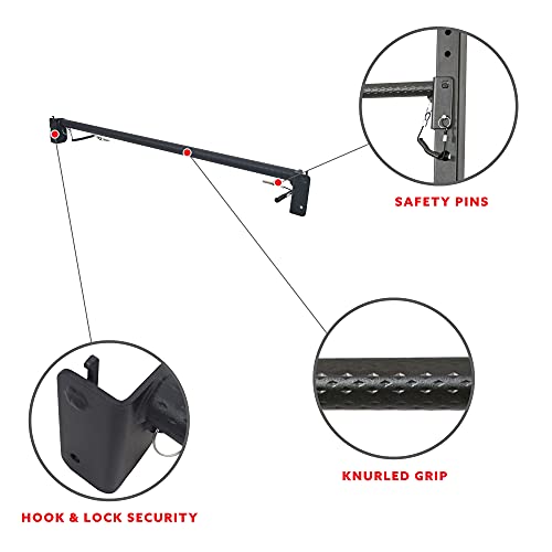Sunny Health & Fitness Power Cage Squat Rack Upgrade Attachments, Dip Bar, Plate Bar Holder, Belt Squat, J Hook, Lat, Adap...