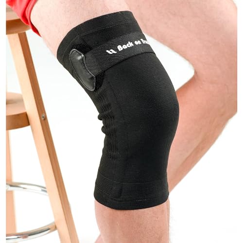 Back on Track Knee Brace with Removable Strap 1110 with Welltex Technology, Black, Large