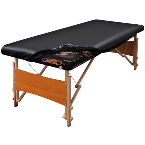KIDOACOW Leather Massage Table Cover Protector Wipeable Massage Table Cover Fitted Replacement Sheet Covers for Massage Be...