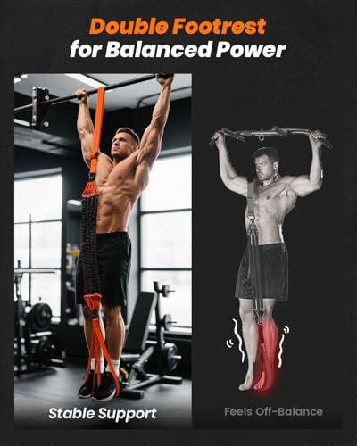 Pull Up Assistance Bands, Adjustable Heavy Duty Resistance Band for Pull Up Bar, Pull Up Assist Bands with Feet Rest for S...