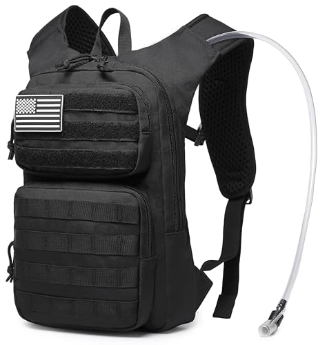 wotony Hydration Backpack with Water Bladder for Hiking Tactical Hydration Pack for Men Women Molle Water Backpack for Hiking