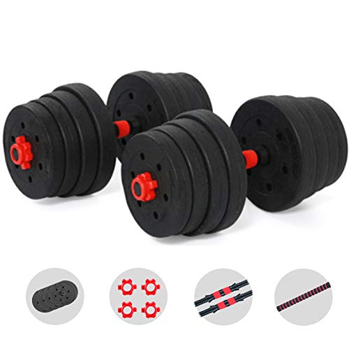 click2go Adjustable Dumbbell Barbell Set (88LB/66LB/44LB) Weight with Connecting Rod 2 in 1 Home Body Workout Exercise Equ...