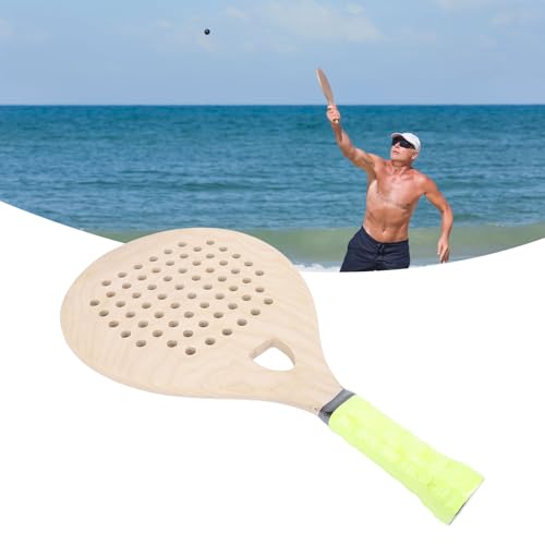 Drfeify Beach Tennis Paddle, Anti Slip Lightweight Design for Enhanced Control, Red Oak Beach Tennis Racket for Beginners,...