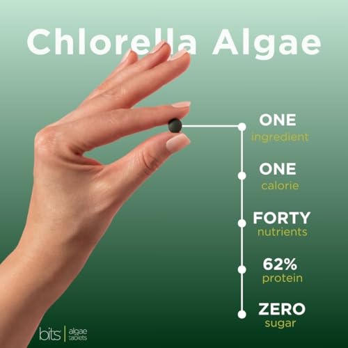 RECOVERYbits - Organic Chlorella Tablets - Plant-Based Algae Superfood - Chlorophyll - Cracked Cell Wall - Energy - Immune...