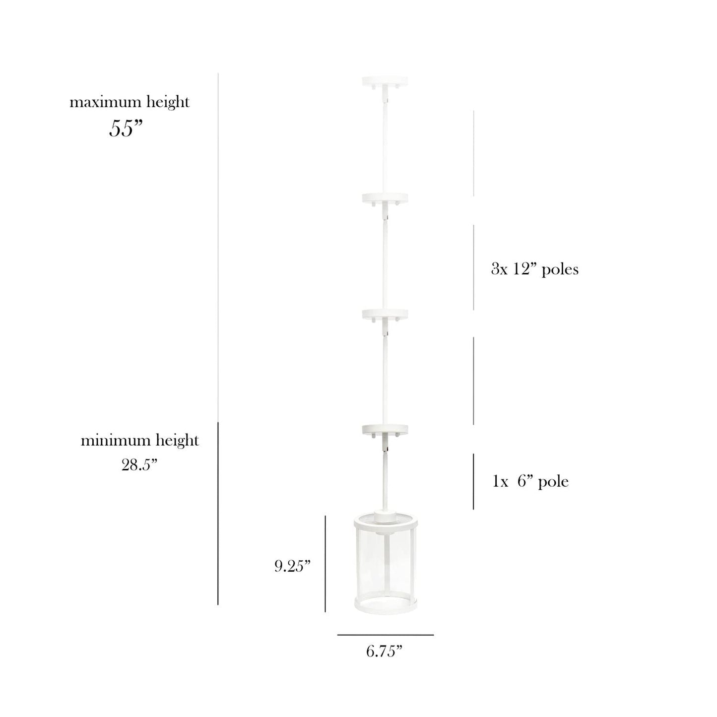 Elegant Designs Pendant Light, 1-Lt Metal and Clear Glass, 9.25in Adjustable, Gold, Model PT1010-GLD