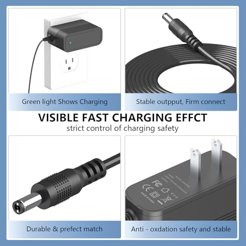 Charger for Fusion Black Pro Deep Tissue Massage Gun Replacement for Fusion Black Pro Massage Gun 24V 1A or 25.2V 1A Power...