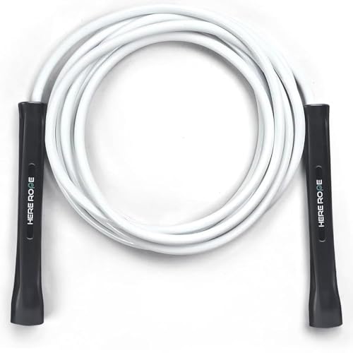 6mm Adjustable Boxing Jump Rope With Inner String Cord, Unbreakable Handles, Hererope Durable Non-Kinking PVC Jump Ropes f...