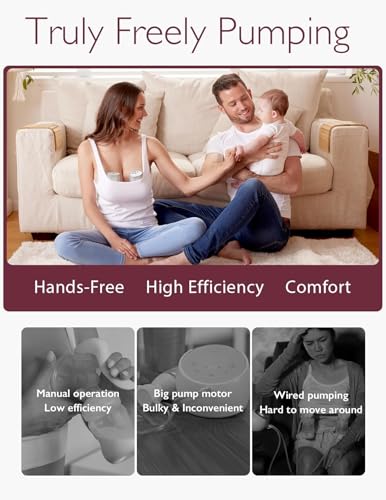 Momcozy Hands-Free Breast Pump S12 Pro, Wearable & Portable Pump with Soft DoubleFit Flange, 3 Modes | 9 Levels Double Ele...