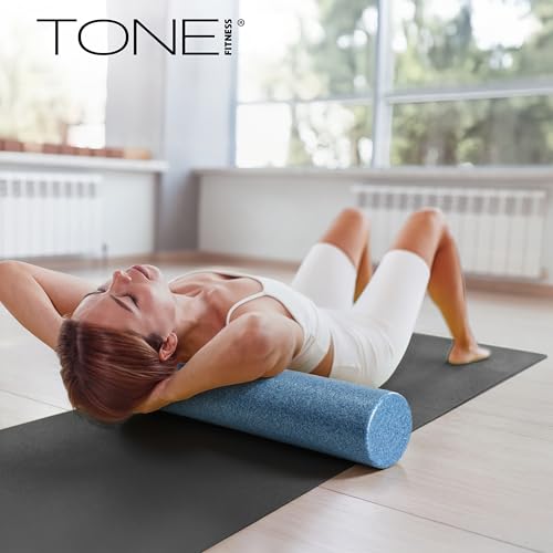 Tone Fitness High Density EPP Foam Exercise Foam Roller for Yoga, Pilates, Stretching, Massage, and Recovery | Multiple Si...