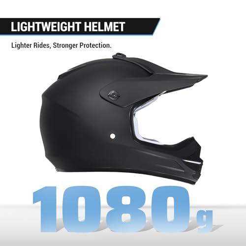 ROOZO Youth Dirt Bike Helmet DOT Certified - Full Face Motorcycle Helmet for Off-Road, ATV, Street Riding, Includes Adjust...